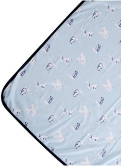 BABY PLUS Pack of 2 Premium Gender Neutral Baby Nursery Blankets For Newborn Boys And Girls - Blue  - Image 3