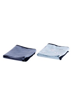 BABY PLUS Pack of 2 Premium Gender Neutral Baby Nursery Blankets For Newborn Boys And Girls - Blue  - Image 2