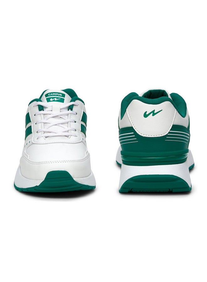 كامبس حذاء رياضي رجالي Campus Knick أبيض/أخضر - مقاس 6 المملكة المتحدة/الهند 22G-1217 - Image 3