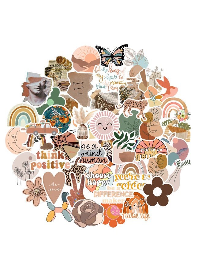 CAKOLINK Vintage Aesthetic Stickers 50 Pcs, Vinyl Waterproof Stickers for Water Bottles Laptop Phone Computer Guitar (1) - Image 1