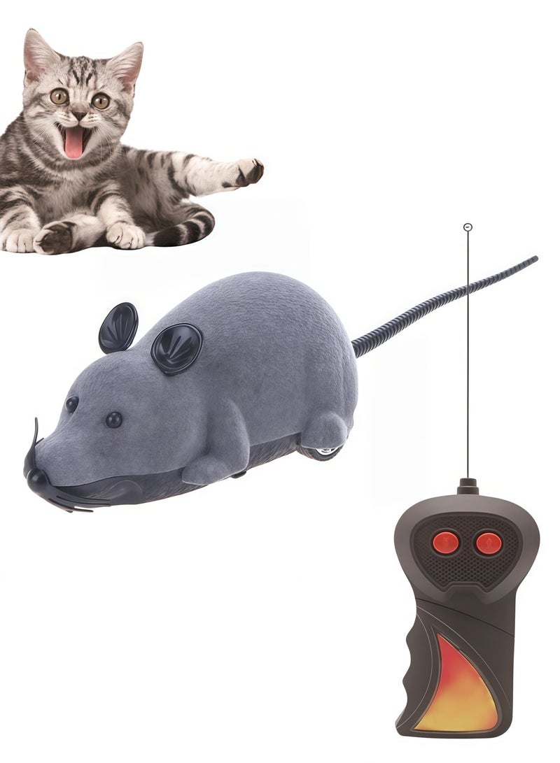 Remote Control Simulation Mouse Cat Toy, Interactive RC Fake Mouse for Cats Indoor Play Entertainment - Image 1