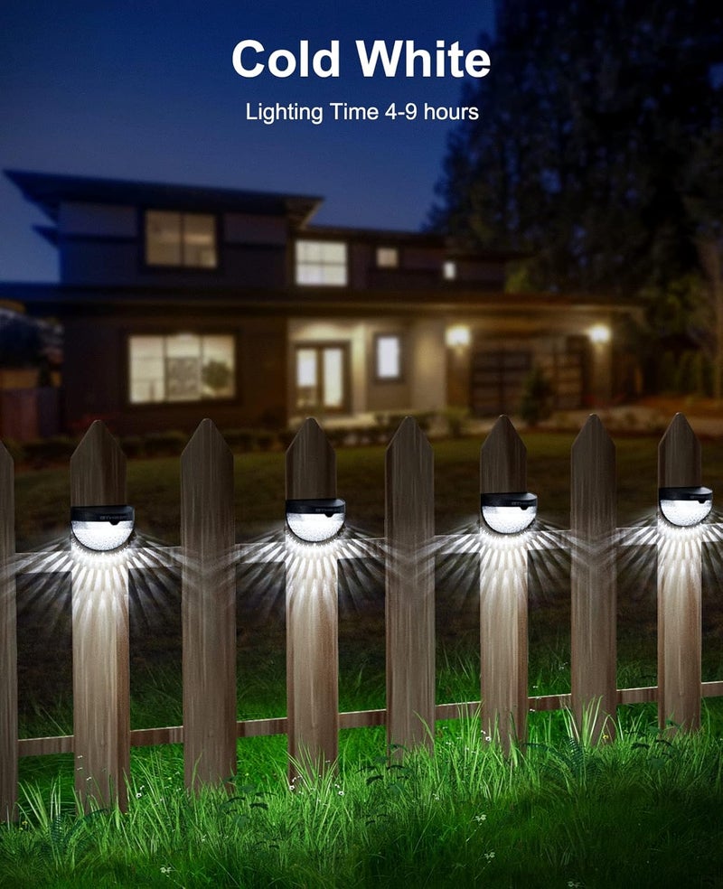 OTHWAY Solar Fence Post Lights Wall Mount Decorative Deck Lighting (Black, 6 Packs) - Image 3