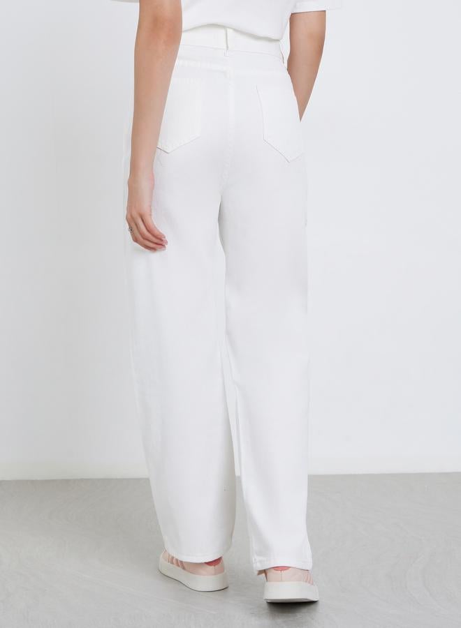 Styli High Rise Wide Leg Jeans - Image 4