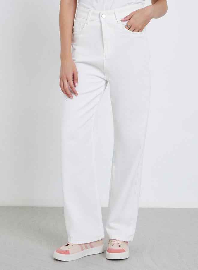 Styli High Rise Wide Leg Jeans - Image 2