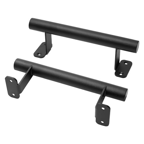 Purife 9'' Sliding Barn Door Handles Pack of 2, Black Powder Coated Iron Pull Handles for Gates, Garage, Outdoor Fence, Interior Closet Doors - Image 4