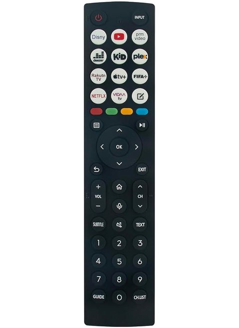 جهاز التحكم عن بعد Erf2J36 0011 الصوتي المستبدل مناسب لتلفزيون Hisense الذكي 70A6Bg و75A6Bg و43A6Bg و50A6Bg و58A6Bg و65A6Bg و55A6Dg و85A6Bg و55A6Bg و55A6Cg و55A6Egtuk و55A6Egch و55A6Dgch و55A6Eg 55A6Fg