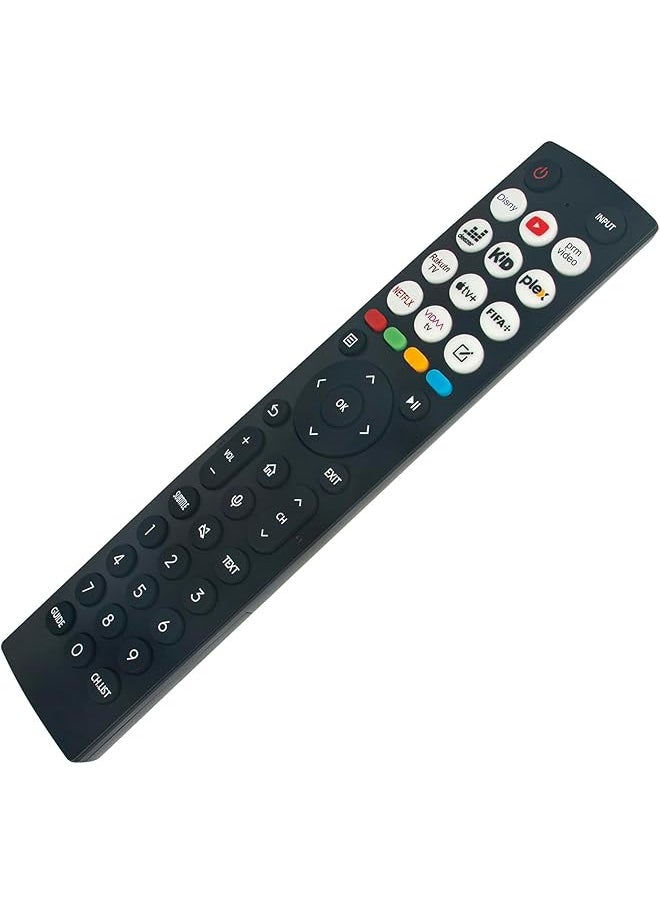 إيروريكس - جهاز التحكم عن بعد Erf2J36 0011 الصوتي المستبدل مناسب لتلفزيون Hisense الذكي 70A6Bg و75A6Bg و43A6Bg و50A6Bg و58A6Bg و65A6Bg و55A6Dg و85A6Bg و55A6Bg و55A6Cg و55A6Egtuk و55A6Egch و55A6Dgch و55A6Eg 55A6Fg - Image 1