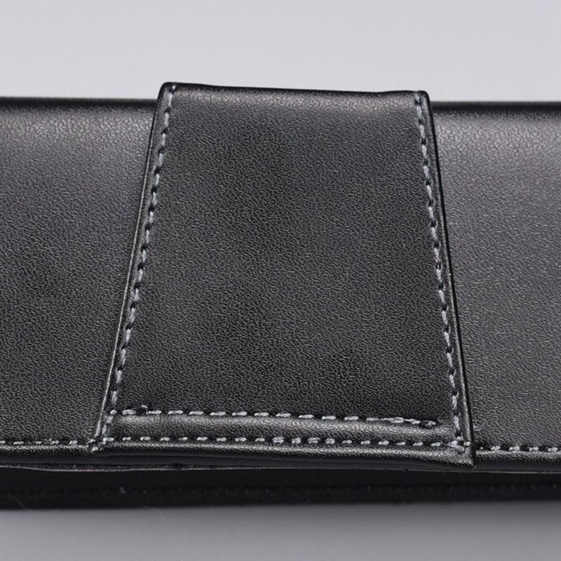 Leadigol - anteojos de piel portátil para anteojos de lectura, caja de almacenamiento para anteojos de regalo, caja de almacenamiento para anteojos colgada en el cinturón, Negro -, Talla única - Image 5