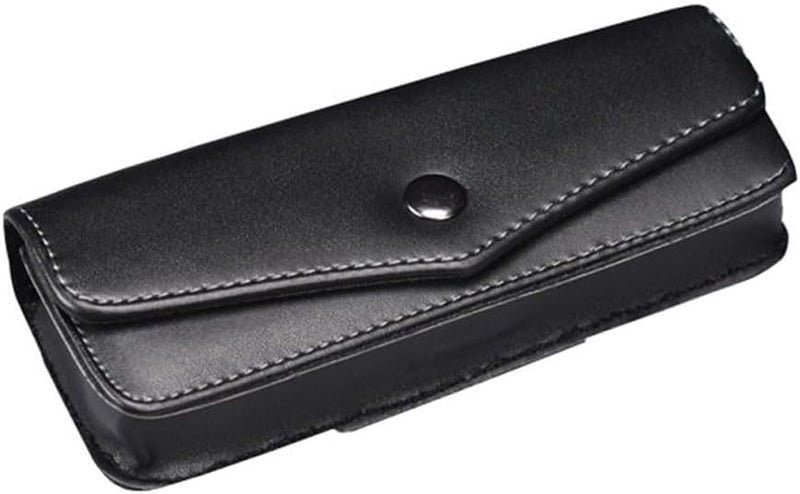Leadigol - anteojos de piel portátil para anteojos de lectura, caja de almacenamiento para anteojos de regalo, caja de almacenamiento para anteojos colgada en el cinturón, Negro -, Talla única - Image 2