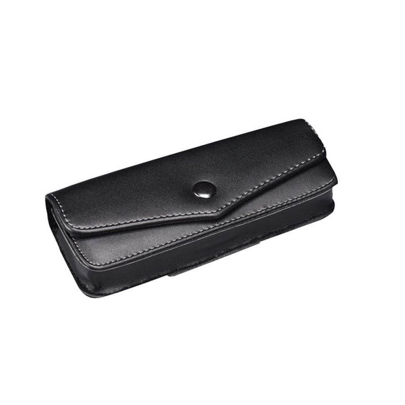 Leadigol - anteojos de piel portátil para anteojos de lectura, caja de almacenamiento para anteojos de regalo, caja de almacenamiento para anteojos colgada en el cinturón, Negro -, Talla única - Image 1