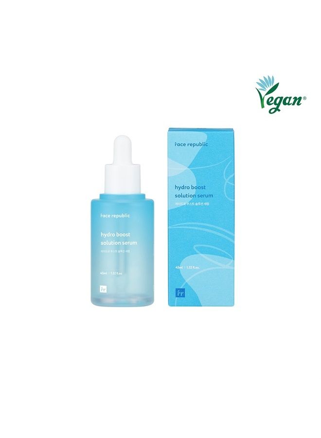 Face Republic Hydro Boost Solution Serum 45mL | Hyaluronic acid | Hydrating & Refining for Dry skin | Anti-wrinkle | No Artificial Fragrance | Cruelty-Free | Daily Korean Skin Care  - Image 2