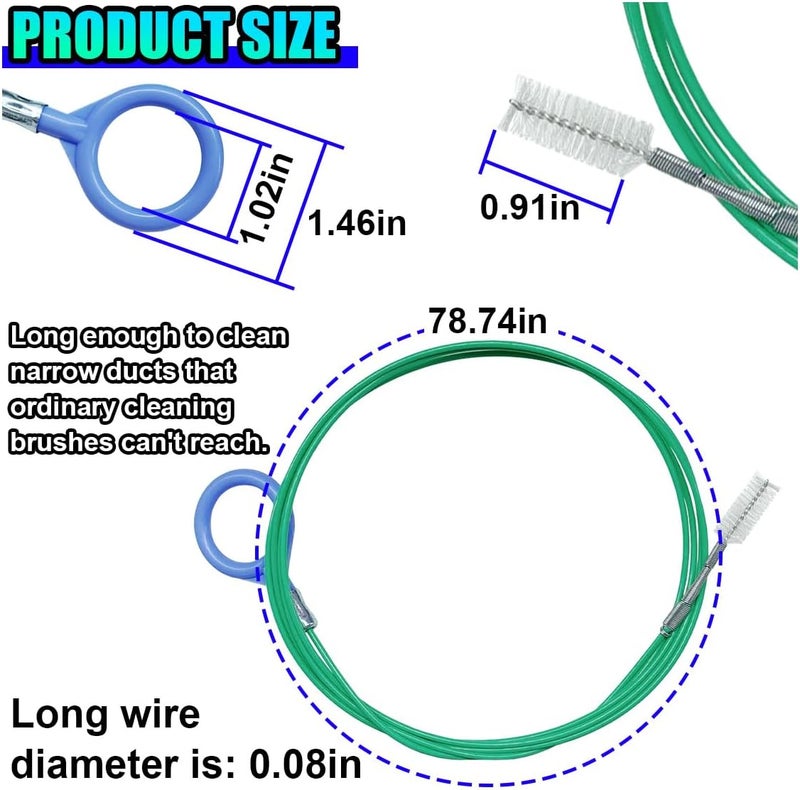 UHANBUT Auto Sunroof Drain Cleaning Tool, 78 Inch Long Pipe Cleaners & Flexible Drain Brush, Slim Tube Cleaning Brush Dredging Tool for Car Sunroof, Windshield Wiper Drain Hole (1PC) - Image 2