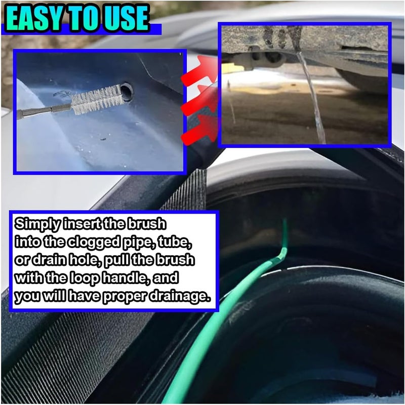 UHANBUT Auto Sunroof Drain Cleaning Tool, 78 Inch Long Pipe Cleaners & Flexible Drain Brush, Slim Tube Cleaning Brush Dredging Tool for Car Sunroof, Windshield Wiper Drain Hole (1PC) - Image 5