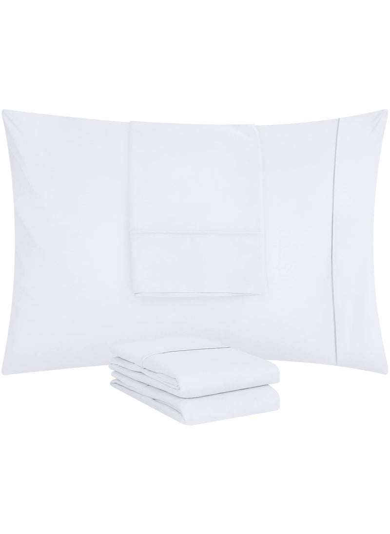 Utopia Bedding Utopia Bedding Standard Pillow Cases - 4 Pack - Envelope Closure - Soft Brushed Microfiber Fabric - Shrinkage and Fade Resistant Pillow Covers Standard Size 20 X 26 Inches (Standard  White)  - Image 5