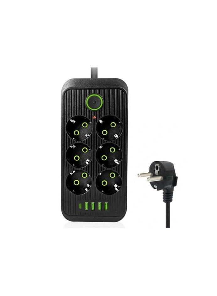 Joint & connector (6 AC+ 4 USB + Type-C) Over Load Protection /2m Power Cord - Image 4