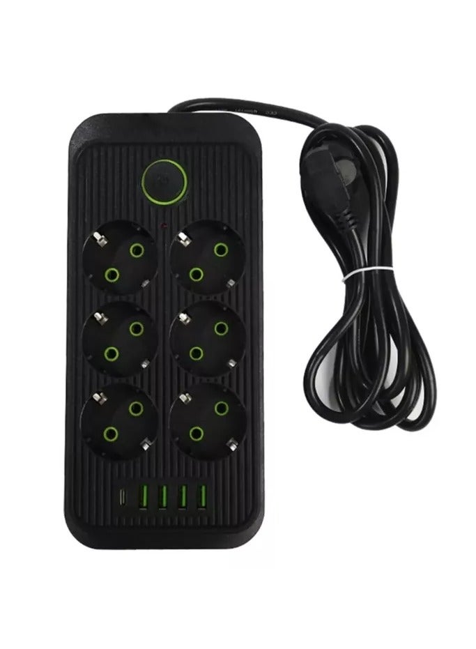 Joint & connector (6 AC+ 4 USB + Type-C) Over Load Protection /2m Power Cord - Image 3