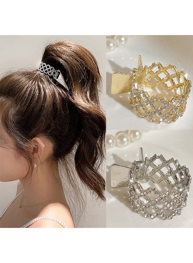 ASVNRES 2023 New Pearl Rhinestone Hair Claws Girl High Ponytail Clip Fixed Hairpin Claw Clip Advanced Sense Hair Accessories Headwear For Women Men Hair Accessories Styling Jewelry Tools - Image 1
