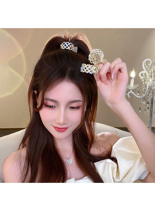ASVNRES 2023 New Pearl Rhinestone Hair Claws Girl High Ponytail Clip Fixed Hairpin Claw Clip Advanced Sense Hair Accessories Headwear For Women Men Hair Accessories Styling Jewelry Tools - Image 5