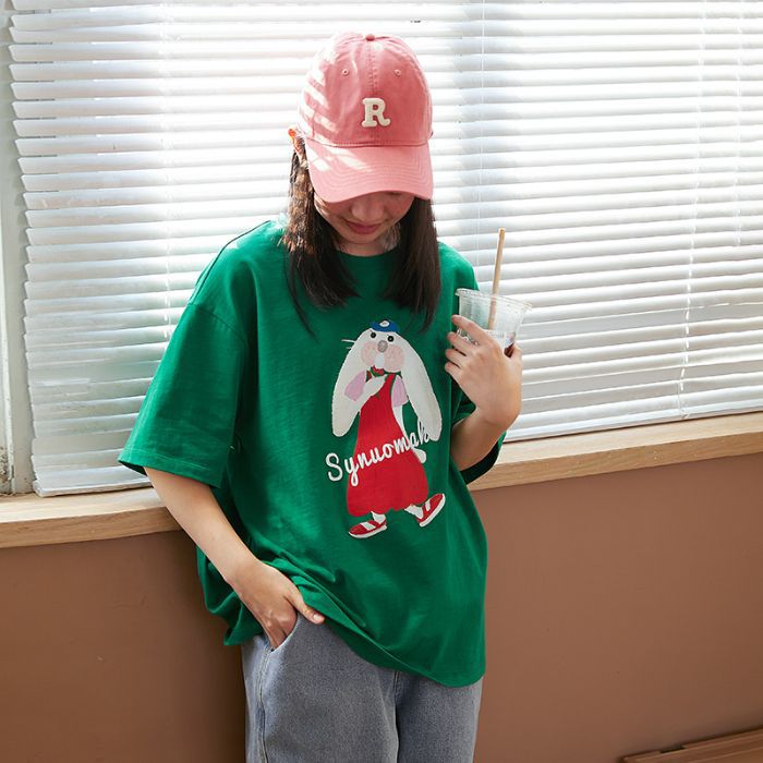 Girls' Summer Printed Short-Sleeve T-Shirt 2026 New Stylish Trendy T-Shirt For Older Children, Loose Half-Sleeve For Kids In Summer - Image 1