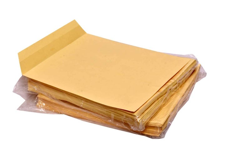 GreatDio Yellow 20Pcs A4 Size Laminated Envelope Courier Cover Business Document Pouch Envelope Bag Catalogue Envelope (25x36 cm) - Image 3