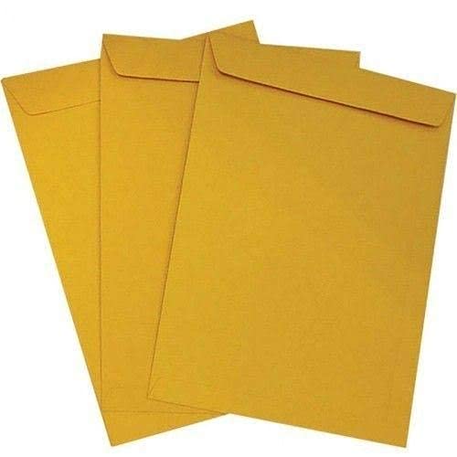 GreatDio Yellow 20Pcs A4 Size Laminated Envelope Courier Cover Business Document Pouch Envelope Bag Catalogue Envelope (25x36 cm) - Image 2
