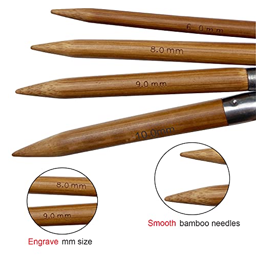 Weabetfu Bamboo Circular Knitting Needle,40-inch Length for Handmade Creative DIY and Any Weave Yarn Projects,US Size 6(4mm) - Image 4