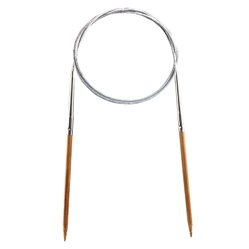 Weabetfu Bamboo Circular Knitting Needle,40-inch Length for Handmade Creative DIY and Any Weave Yarn Projects,US Size 6(4mm) - Image 1