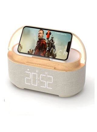 15W Wireless Charging Station with FM Radio, Bluetooth Speaker, Alarm Clock - Fast Charge, Night Light, and Phone Stand - Compatible with Apple, Huawei, Samsung, Xiaomi - pzsku/ZA04F3CA9771FA46FA5EDZ/45/_/1705479248/384ef4f3-a2d3-43f2-b7c0-7ed6ee8e0226