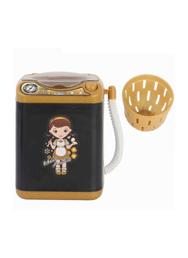 NIBEMINENT Mini Electric Makeup Brush Cleaner Washing Machine Black/Gold/White  - Image 2