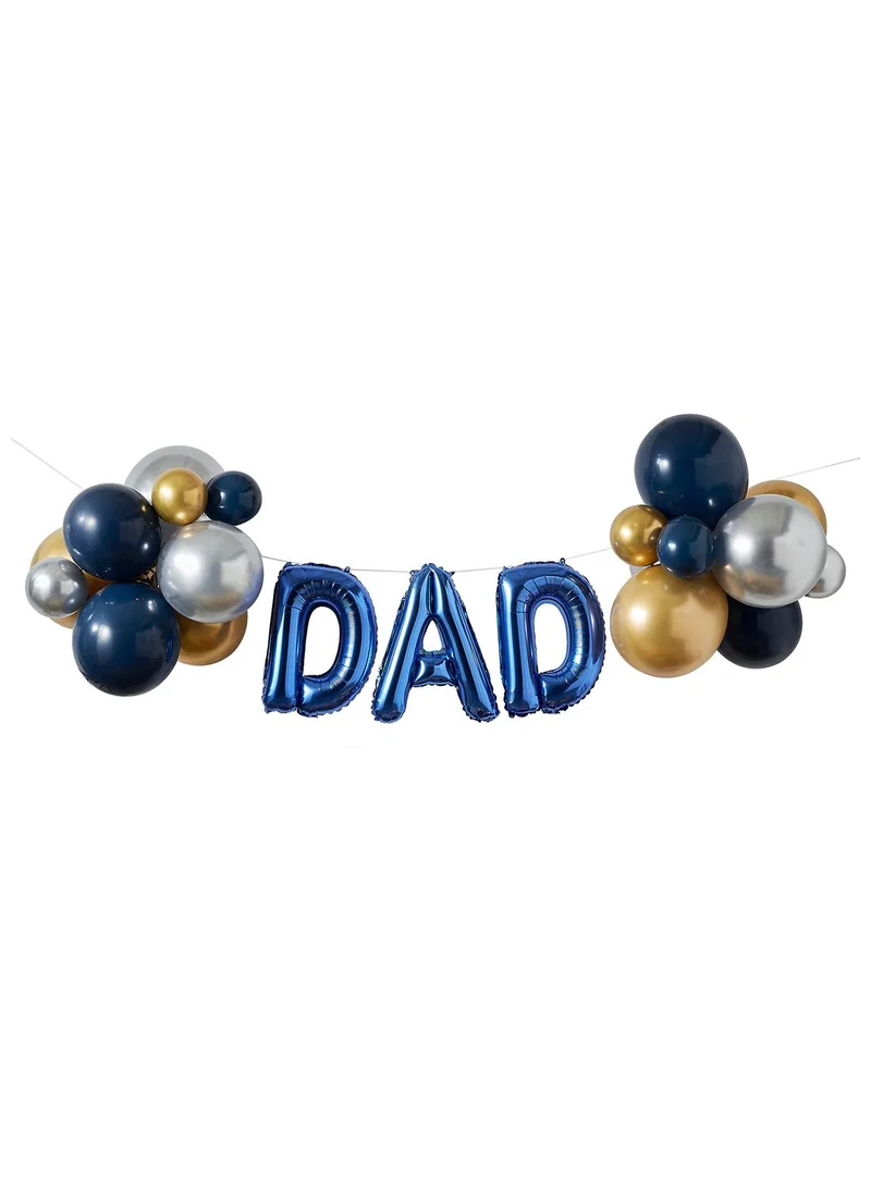 Ginger Ray Blue Foiled And Chrome Balloons Dad Balloon Bunting