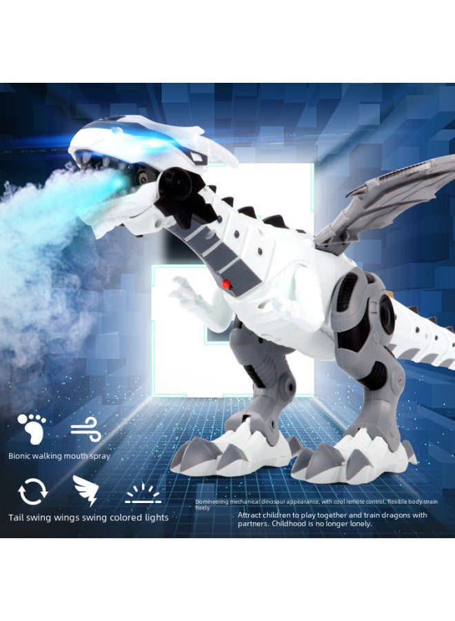 Mechanical Spray Electric Dinosaur Toy Dinosaur Model Simulation Animal Toy Multi-functional Remote Control Dinosaur-Color:Spray Mechanical Dinosaur 【white】 6818 - Image 4