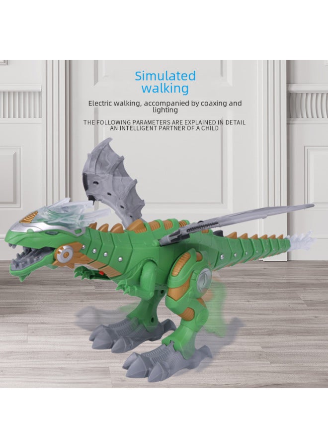 Mechanical Spray Electric Dinosaur Toy Dinosaur Model Simulation Animal Toy Multi-functional Remote Control Dinosaur-Color:Spray Mechanical Dinosaur 【white】 6818 - Image 5