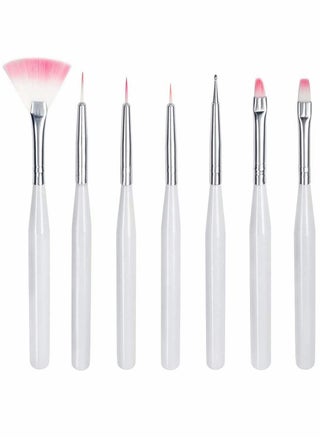 7 PCS Nail Art Brush Pen, UV Gel Builder Brush Acrylic Liner Brushes Nail Design Painting Brush (White) - pzsku/ZA04F7D40A55D9450474DZ/45/_/1695707563/61a3358f-37cb-4d30-b396-85c0130321e6