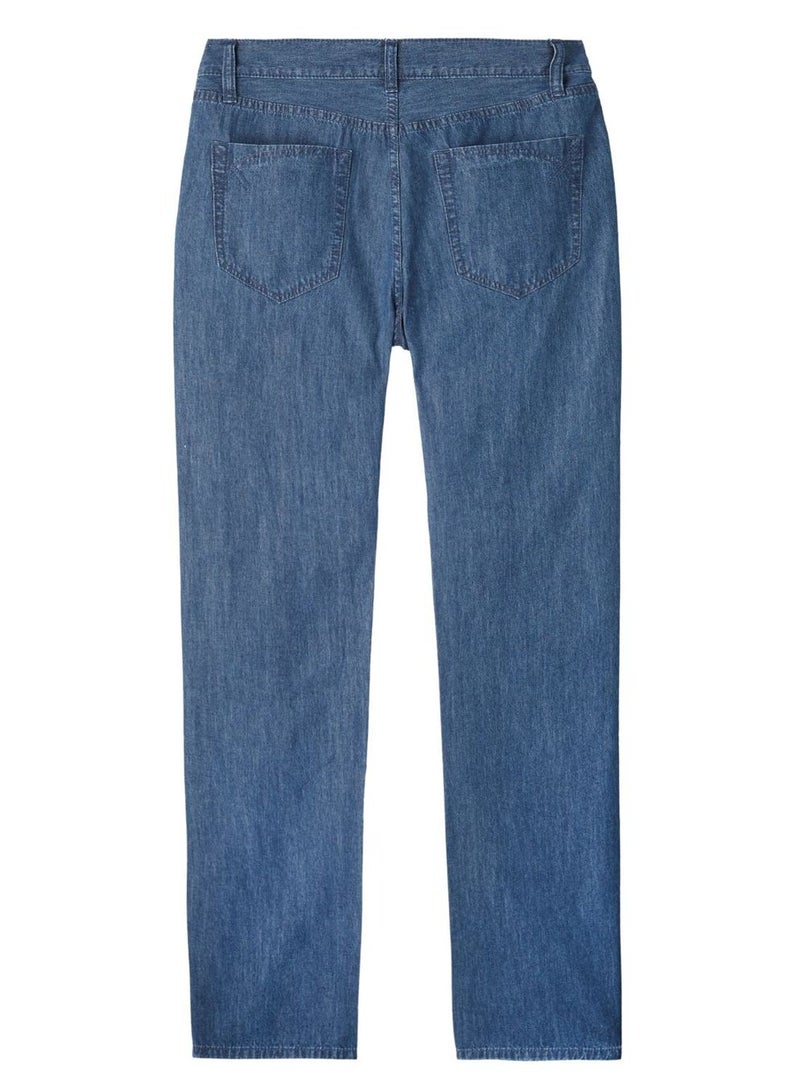 GIORDANO Men's Mid Rise Slim Fit Zipper Jeans - Image 2