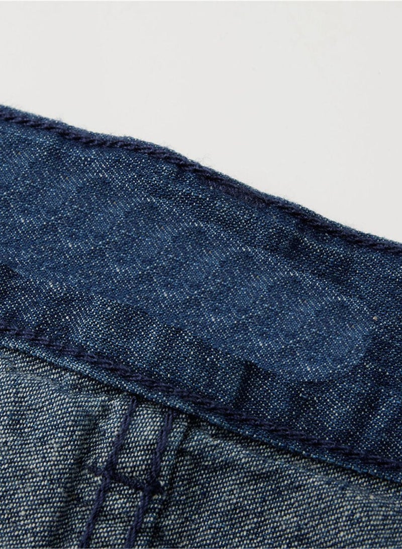 GIORDANO Men's Mid Rise Slim Fit Zipper Jeans - Image 4