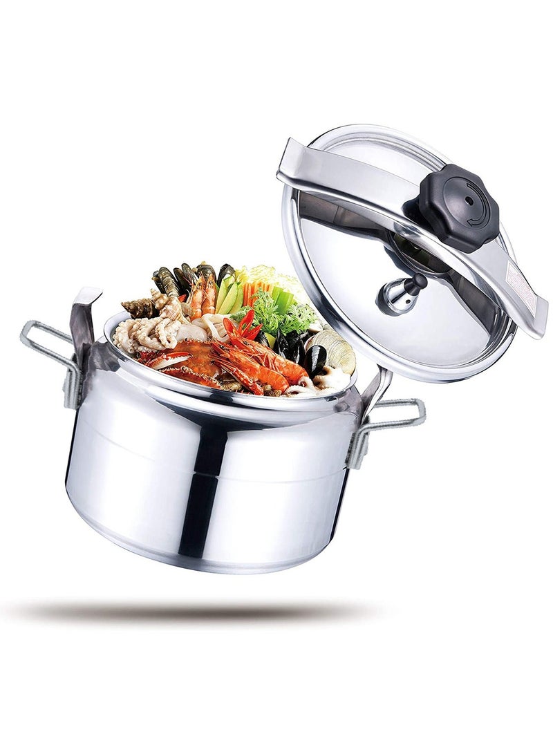 مايكروبلس طنجرة ضغط من الألومنيوم بمقابض معدنية ثقيلة متوفرة بسعات مختلفة - Image 4