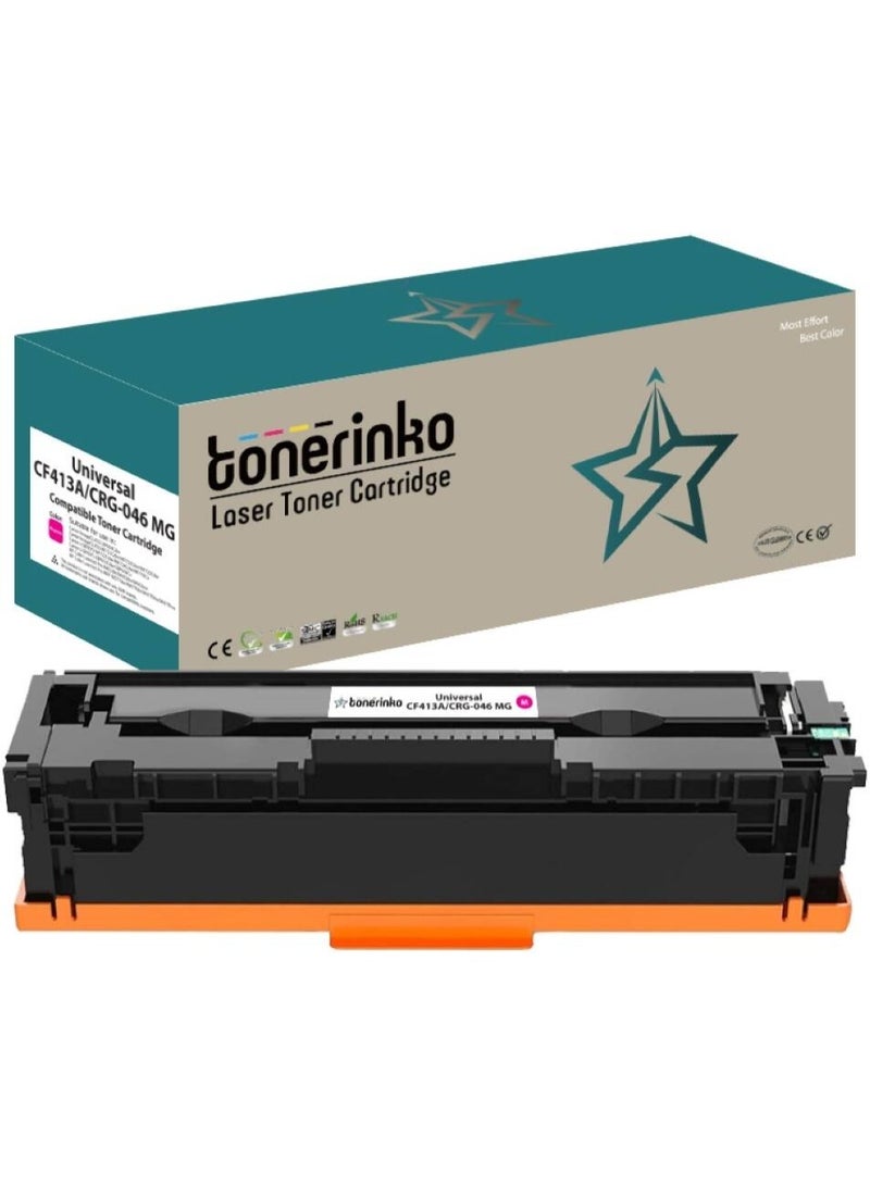 Toner Cartridge Tonerinko Premium Replacement Toner Cartridge Compatible With HP CF410A, 410X, CF410X, HP Color LaserJet Pro M477fdw, M477fdn, M452nw, M377dw, M452dn (Magenta Universal CF413A/CRG-046 MG) | CRG-046 MG - Image 1