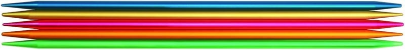 إبر الحياكة المزدوجة Addi FlipStix بطول 6 بوصات 15 سم مجموعة من 5 مقاس أمريكي 0 2 مم