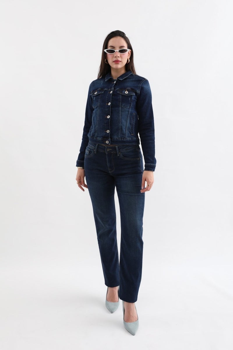 Markapia Women's Lycra Straight Fit Jean Trousers - Image 1