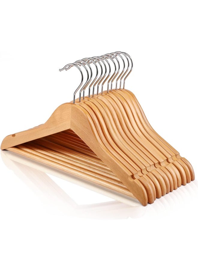 HOUSE DAY - HOUSE DAY 20 Pack Natural Colour Children's Wooden Clothes Hangers, Space Saving, 360° Rotating Hook, Non-Slip, for Coats, Suits, Trousers and Jackets - Image 1