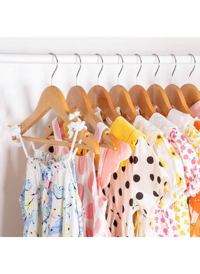 HOUSE DAY - HOUSE DAY 20 Pack Natural Colour Children's Wooden Clothes Hangers, Space Saving, 360° Rotating Hook, Non-Slip, for Coats, Suits, Trousers and Jackets - Image 1
