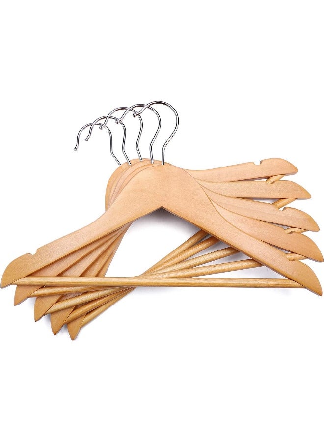 HOUSE DAY - HOUSE DAY 20 Pack Natural Colour Children's Wooden Clothes Hangers, Space Saving, 360° Rotating Hook, Non-Slip, for Coats, Suits, Trousers and Jackets - Image 1