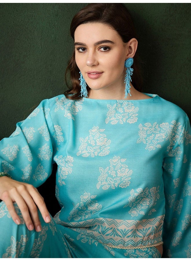 AKS Aqua Digital Printed Co-Ord Set  - Image 2
