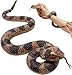 Hsxfl Realistic Fake Snakes Toy Soft Rubber Snake Realistic Keep Birds and Squirrels Away Rattlesnake Toys for Garden Gift April Fools Day Party Favors or Halloween Decoration Props - Image 2