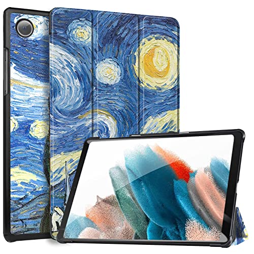 Robustrion Smart Trifold Hard Back Flip Stand Case Cover for Samsung Galaxy Tab A8 10.5 inch [SM-X200/X205/X207] 2022 - Night - Image 1