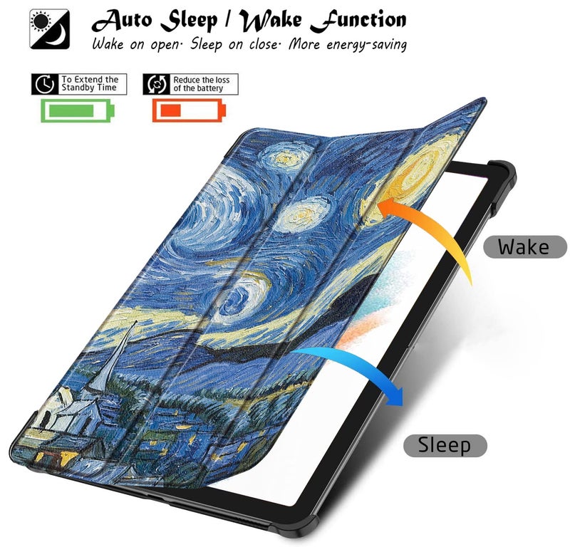 Robustrion Smart Trifold Hard Back Flip Stand Case Cover for Samsung Galaxy Tab A8 10.5 inch [SM-X200/X205/X207] 2022 - Night - Image 2