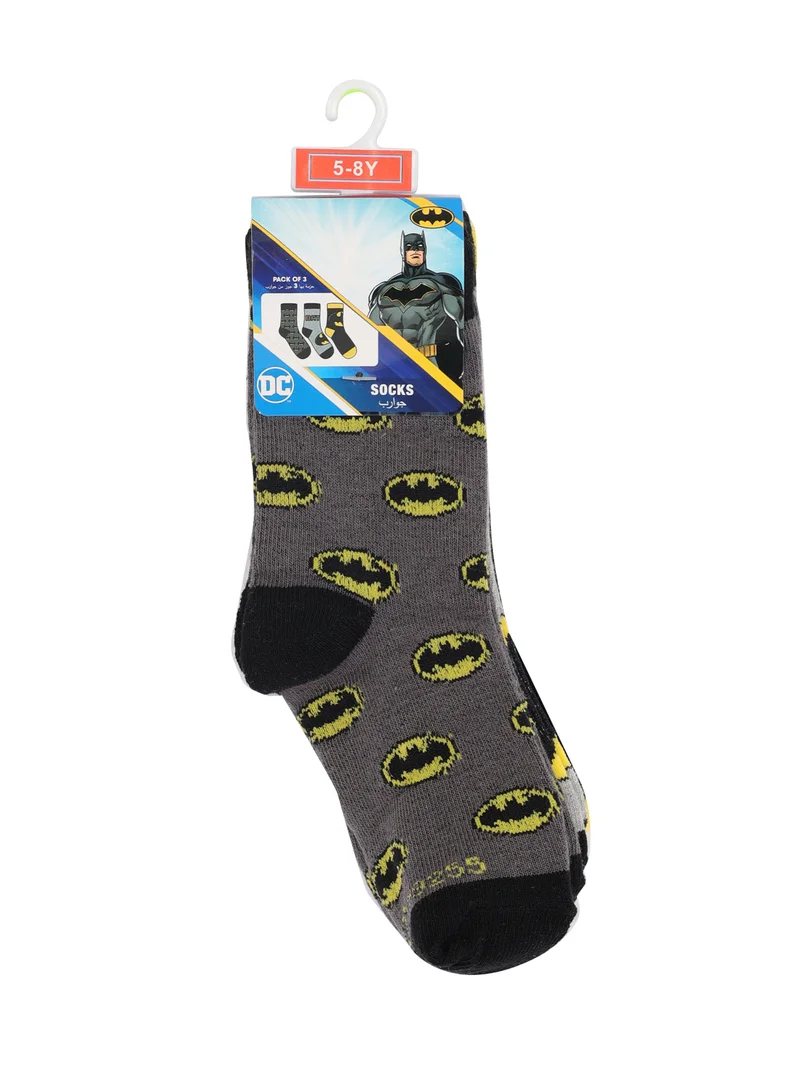 وارنر بروس. Warner bros Batman Socks, Ankle Crew Socks for Kids (5 to 8 Years), Pack of 3 socks