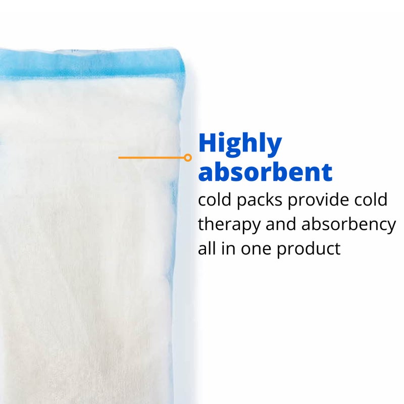 Medline Perineal Cold Packs for Postpartum Care (24 Count) Each Absorbent Pad is 4.5" x 14.25" Perfect for your After Delivery Postpartum Essentials Kit - Image 2