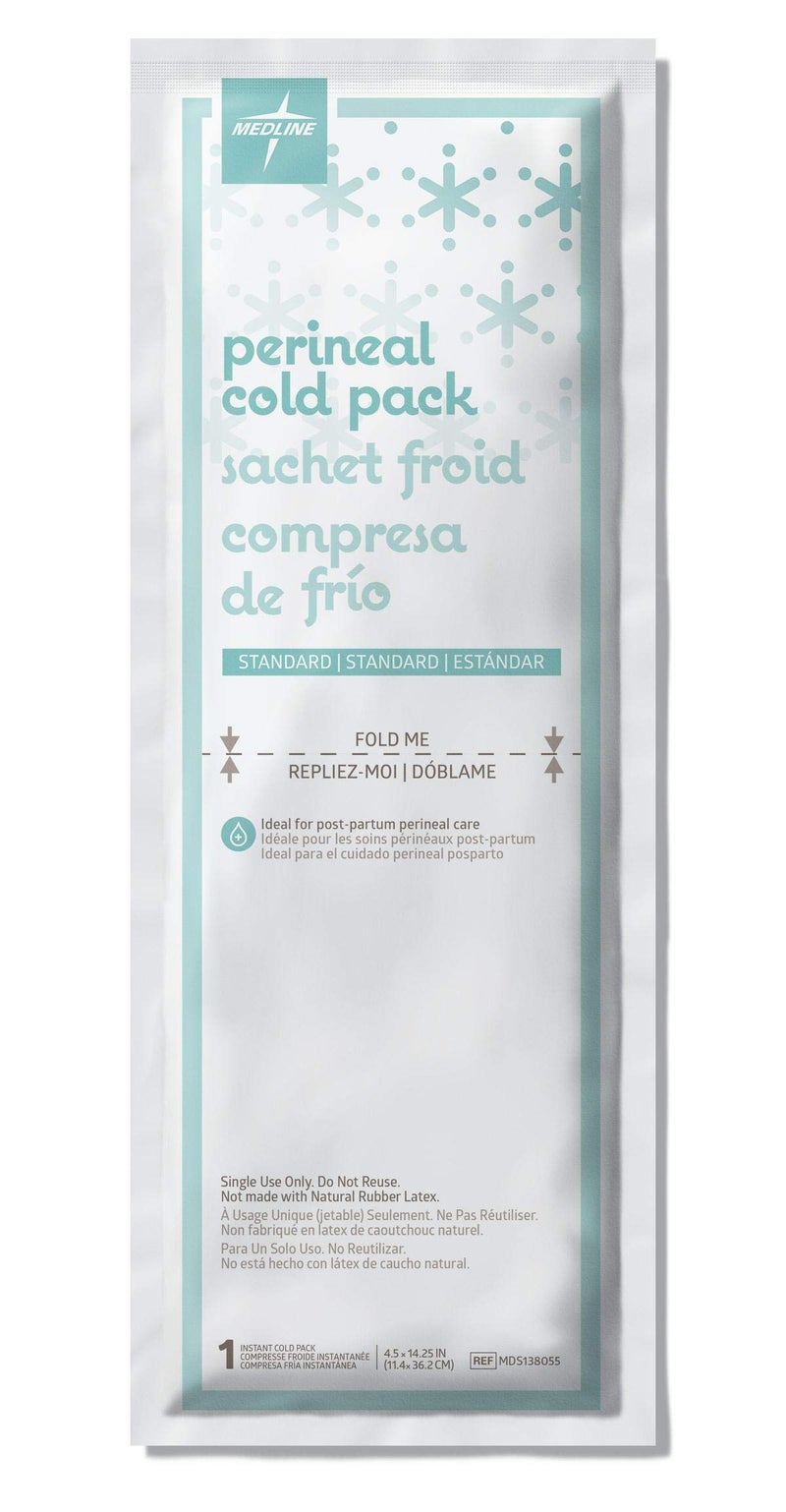 Medline Perineal Cold Packs for Postpartum Care (24 Count) Each Absorbent Pad is 4.5" x 14.25" Perfect for your After Delivery Postpartum Essentials Kit - Image 1