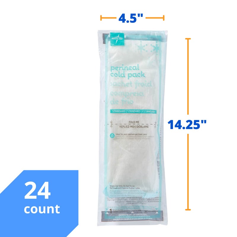 Medline Perineal Cold Packs for Postpartum Care (24 Count) Each Absorbent Pad is 4.5" x 14.25" Perfect for your After Delivery Postpartum Essentials Kit - Image 5